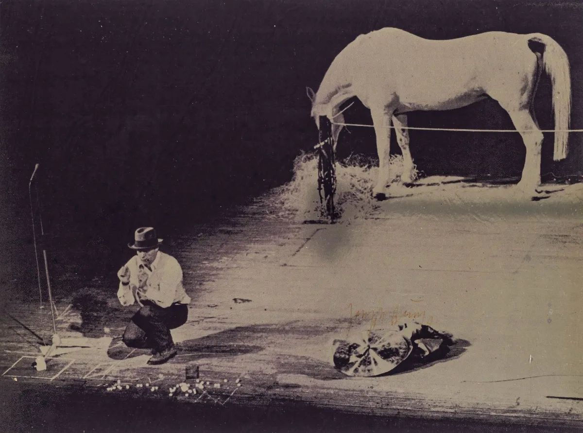 Fluxus – Beuys, Joseph. Iphigenie. PVC镜面箔上的丝网印刷。右下骨盆上方红色签名。Heidelberg, Edition…