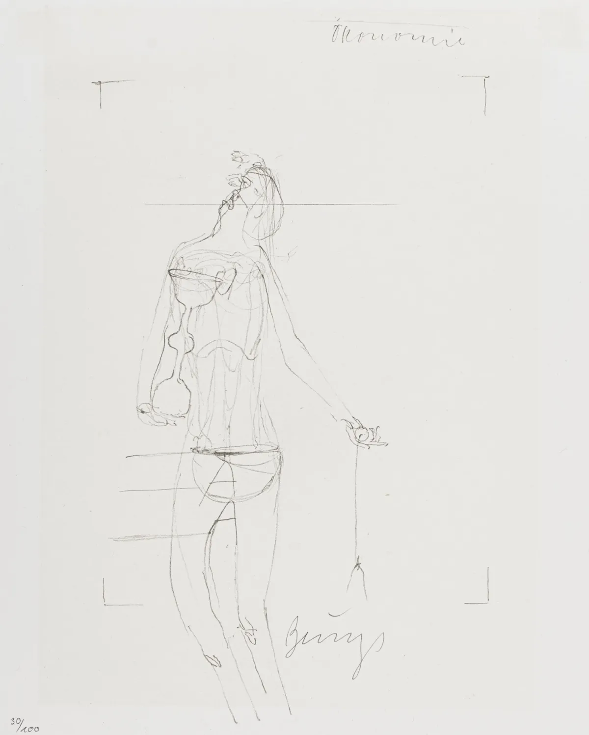 Fluxus – Beuys, Joseph. Ökonomie. 纸上石版画。下方居中铅笔签名。左下方编号…