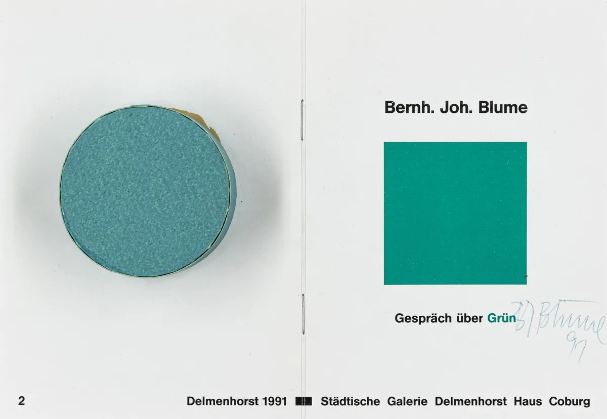 Fluxus – Blume,Anna 与 Bernhard。10 张签名明信片及广告卡与 1 本签名图录合集。约 1968-2020 年。5 张卡片…