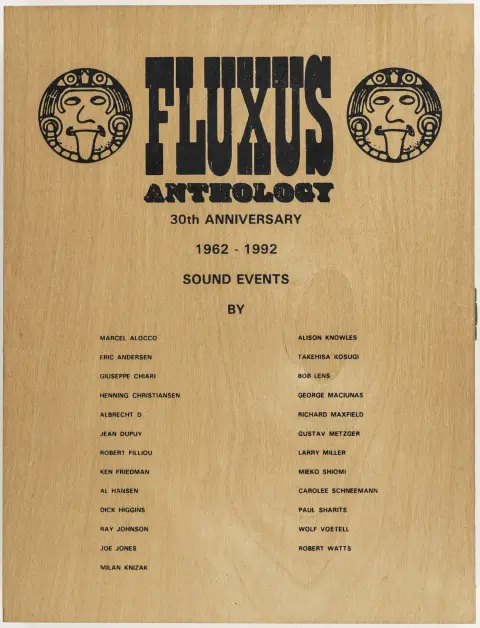 Fluxus – Fluxus Anthology - 30th Anniversary Sound Anthology - 1962-1992. Med 8 lydkassetter og 8 hefter. Den Bosch, Slowscan Editions,...