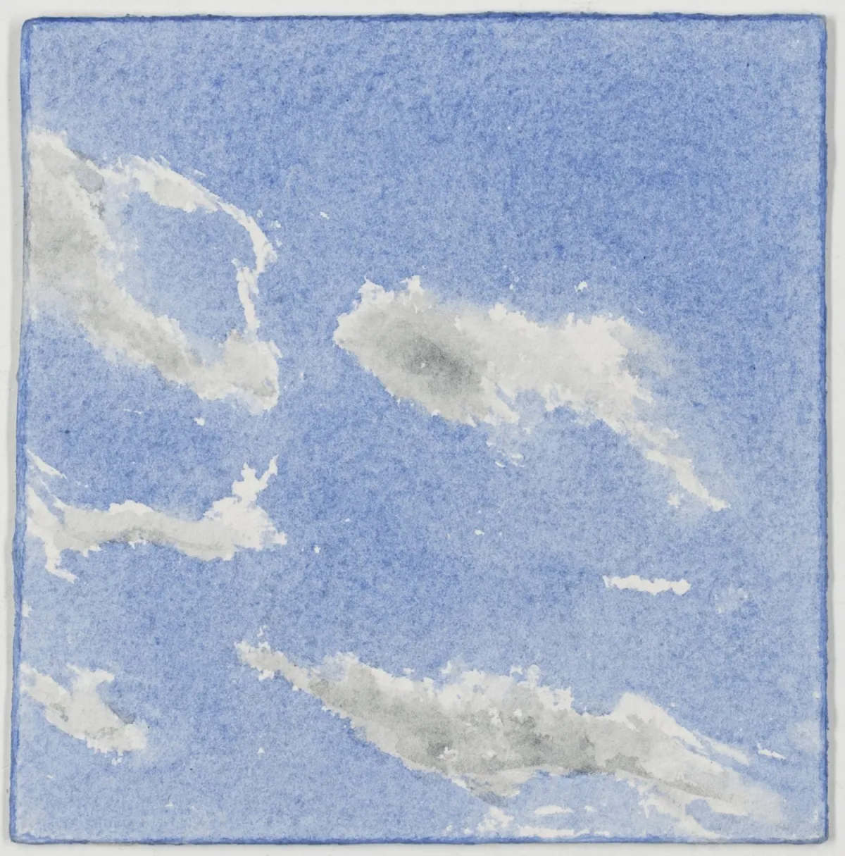 Fluxus – Hendricks, Geoffrey. Small Evening-Sky。3幅水彩画系列，绘于棉浆卡纸。均在背面签名并注明日期，1张卡纸...
