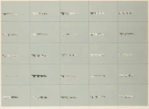 Fluxus – Roth, Dieter. Deutsche Städte (Heidelberg)。薄纸板上的丝网印刷覆胶印。右下角签名并注明日期，…
