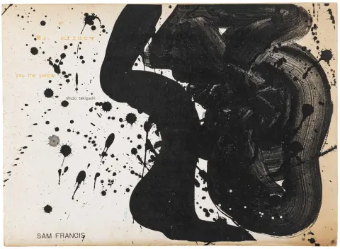 Francis, Sam & Shuzo Takiguchi – You the Yellow. Med 8 fargeoffsetlitografier og 1 tekstark. Tokyo, Galerie Minami, 1964. 28,8 x…