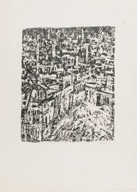 Gangolf, Paul – Collectie van 3 grafieken (lithografie, houtsnede en ets). Elk gesigneerd. Circa 1916-1929.