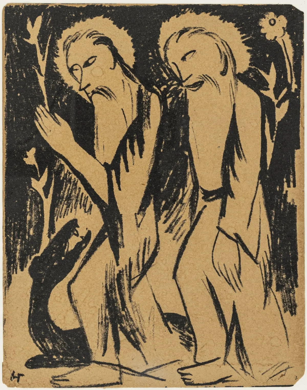 Gontscharowa, Natalja – 两位隐士。纸上石版画。版内左下角有西里尔字母缩写“NG”签名。1913 年。…