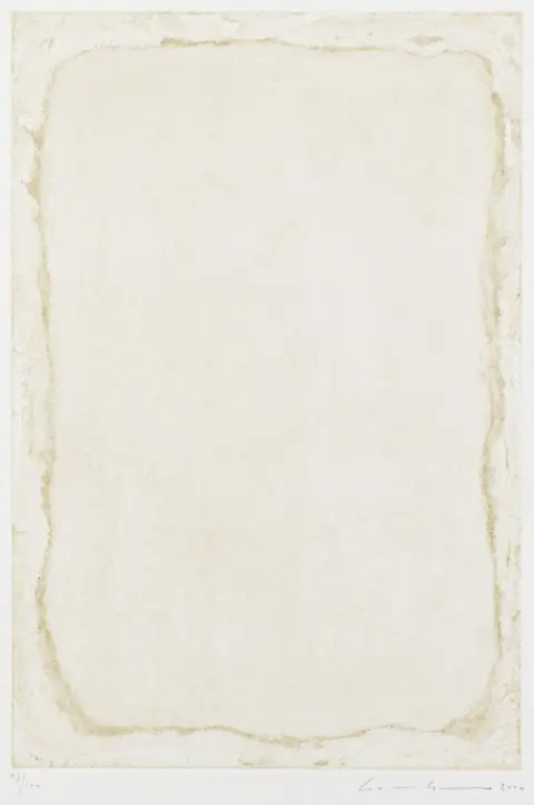 Graubner, Gotthard – Zonder titel. Aquatint op BFK Rives. Gesigneerd en gedateerd in potlood rechtsonder "2000".