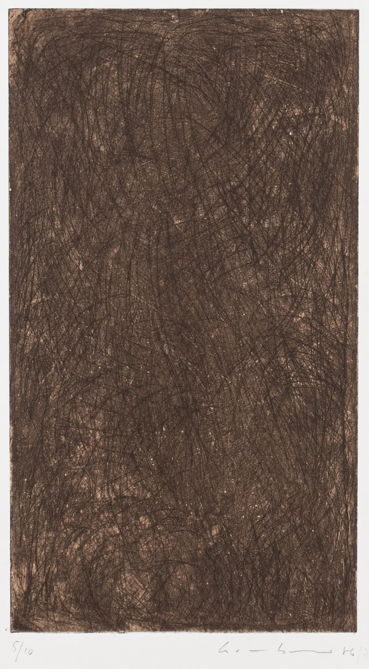 Graubner, Gotthard – Untitled, drypoint and aquatint on BFK Rives