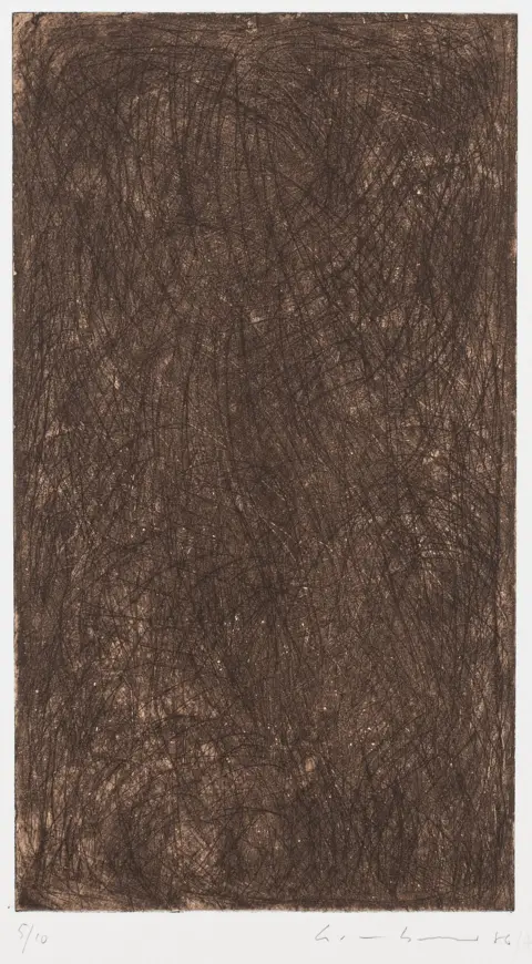 Graubner, Gotthard – Zonder titel. Droge naald en aquatint op BFK Rives. Gesigneerd, gedateerd, genummerd en opgedragen.
