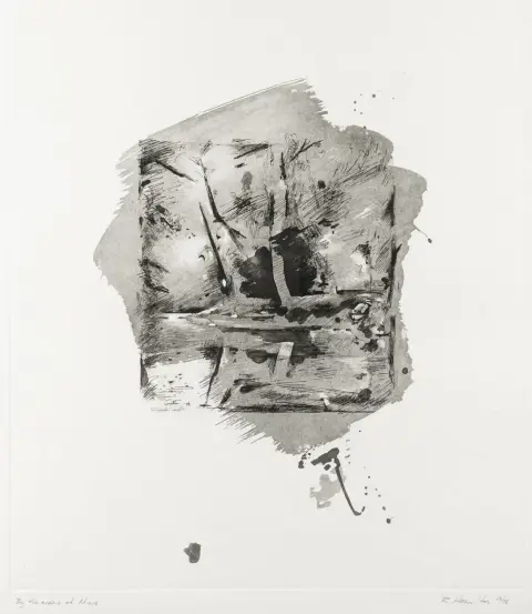 Hamilton, Richard – By the Waters of Miers. Aquatint ets op museumkarton.