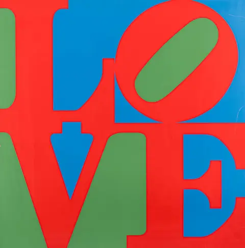 Індіана, Роберт – Love. Кольорова сериграфія на тонкому картоні. Бл. 1967. Розмір аркуша: 74 x 73 см. Sheehan 39.