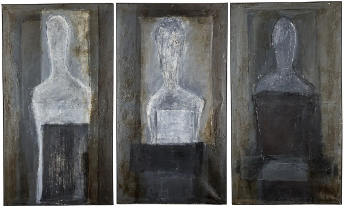 Irmer, Michael – Sin título. (Tríptico). Óleo sobre tres lienzos gruesos.