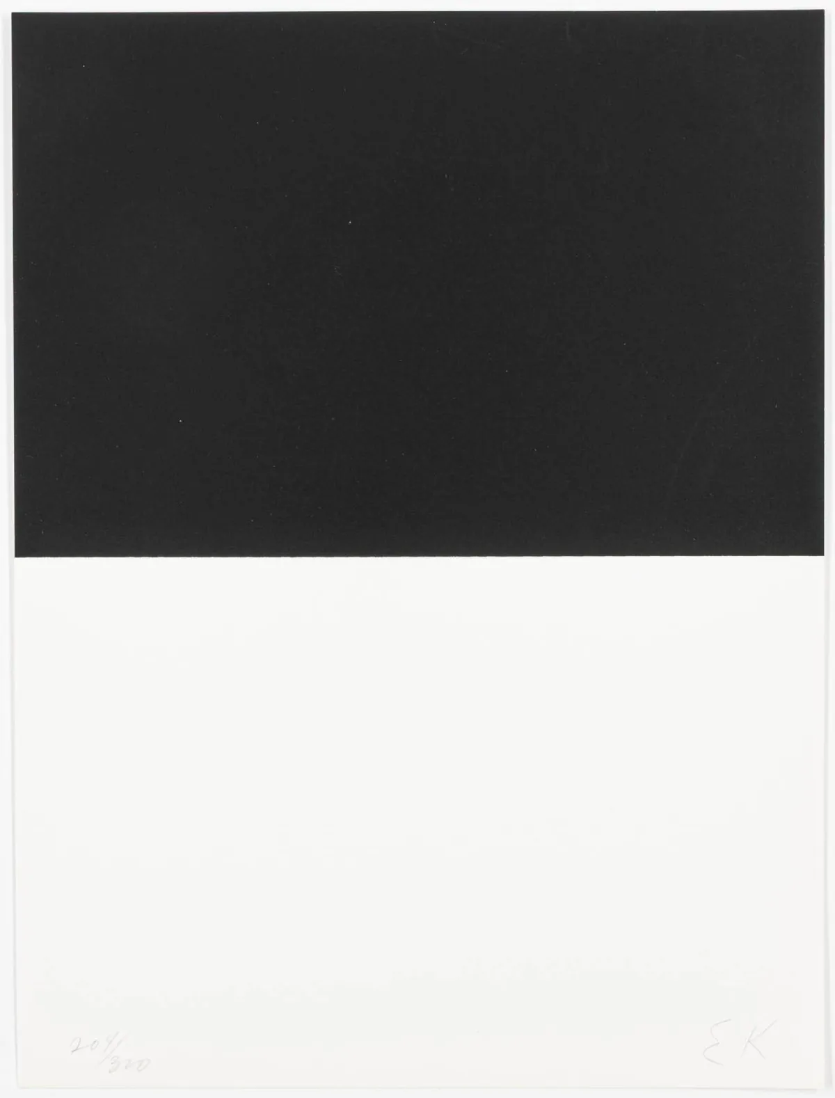 Kelly, Ellsworth – 无题。（From The New York Collection for Stockholm）。犊皮纸上丝网印刷。右下方有字母组合签名。左下方编号。