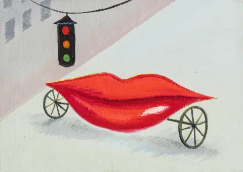 Kunc, Milan – Rosso. Olio su tela. Firmato e datato lateralmente. 1994. Dimensioni immagine: 24,5 x 35 cm. Incorniciato: 28,5 x 38,5 cm. Il pittore ceco…