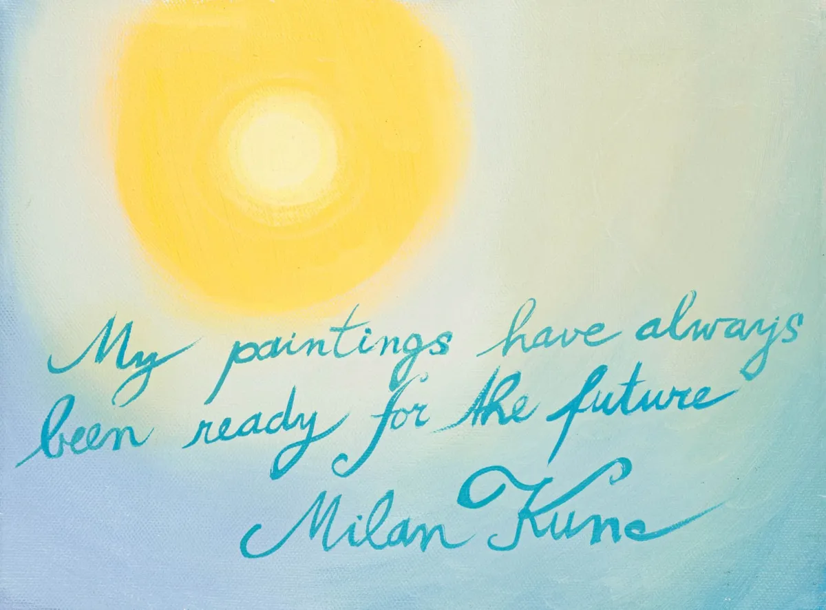 Kunc, Milan – Statement in the Sun. Olej na płótnie. 1993. 30 x 40 cm.