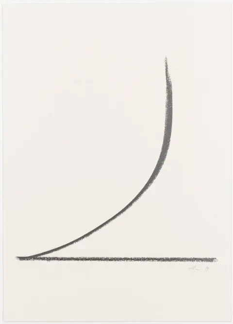 Lechner, Alf – Senza titolo. (Composizione esponenziale). Grafite su velina solida. Firmato e datato in basso a destra a matita. 1989.