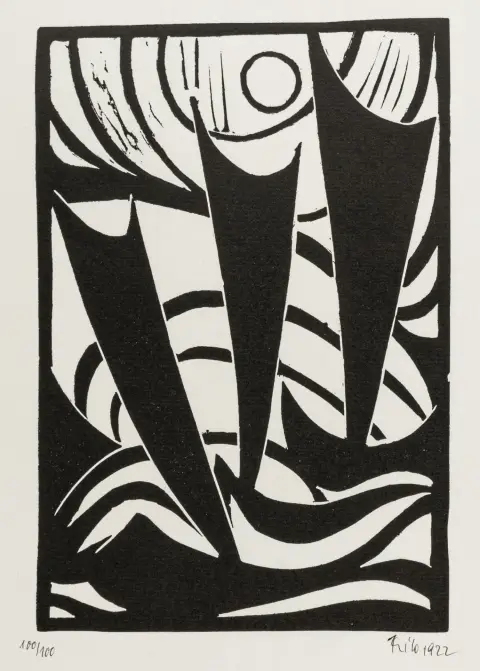 Maatsch, Thilo – 6 signierte Holzschnitte 1922-1926. 6 Original-Holzschnitte, jeweils signiert und nummeriert. Basel, Editions Panderma