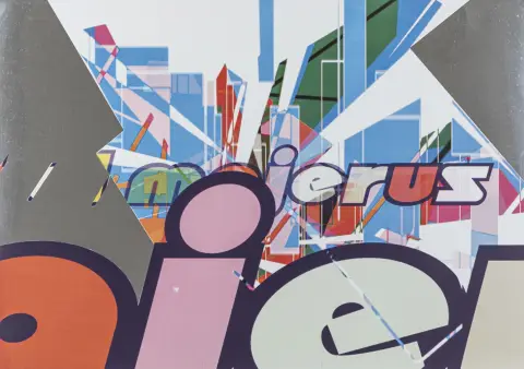 Majerus, Michel – Senza titolo. Serigrafia a colori su cartone specchiato. Al verso dicitura tipografica "Nachlass Michel Majerus". 2002.