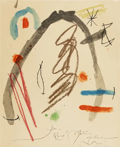 Miró, Joan – Quelques fleurs pour des amis. 11 facsimili, di cui 8 su Vélin d'Arches. Ciascuno firmato nella stampa. Parigi, Société…