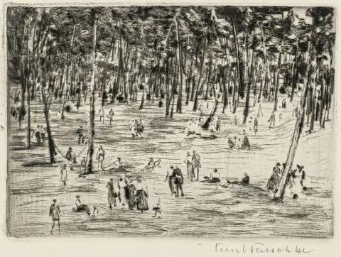 Paeschke, Paul – Collezione di 3 acqueforti su carte diverse. Ciascuna firmata a matita in basso a destra. 1902-1910.