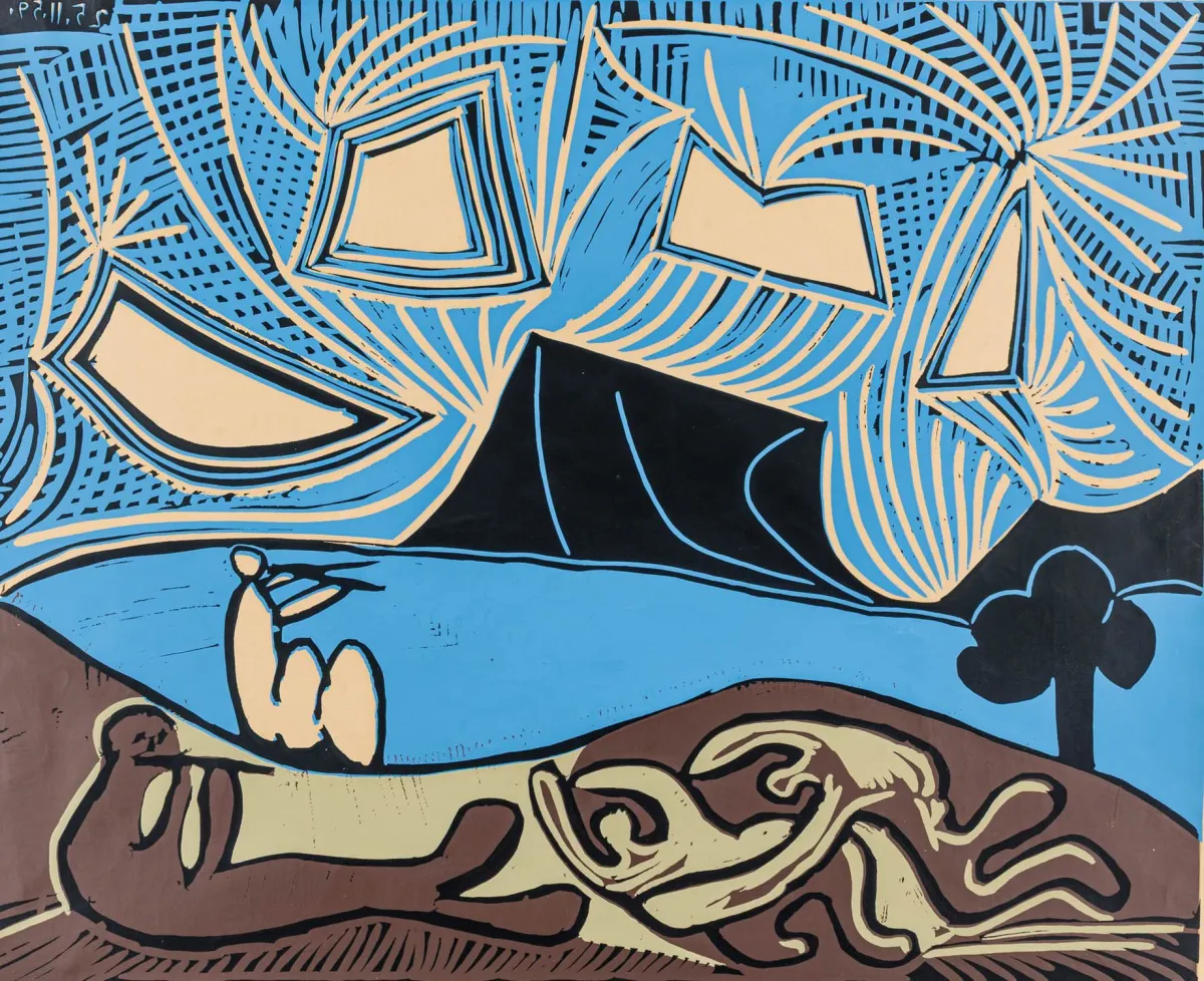 Picasso, Pablo (podle) – Bacchanale. Linoryt na vélin