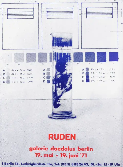 Ruden, Dieter – Giallo-rosa e blu-rosso. 2 serigrafie a colori costruttiviste su cartone. Ciascuna firmata e datata in basso a destra e…