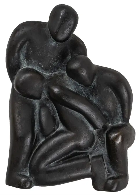 Schmitz, Hans – Gruppo di tre. Bronzo, patinato nero. Monogrammato in basso a destra sulla pianta del piede "h. sch.". 1924/circa 1972.