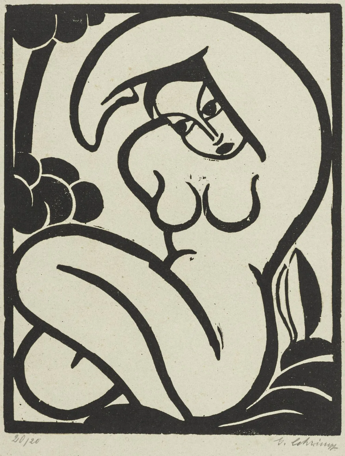 Schrimpf, Georg – Sans titre. (Nu assis).