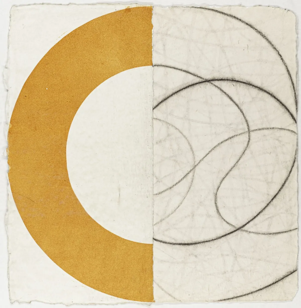 Shapiro, David – Mudra 131-99-P 和 "Mudra 139-99-P"。混合技法，拼贴素描和蚀刻版画于手工纸上。背面有签名、日期和标注。1999年。