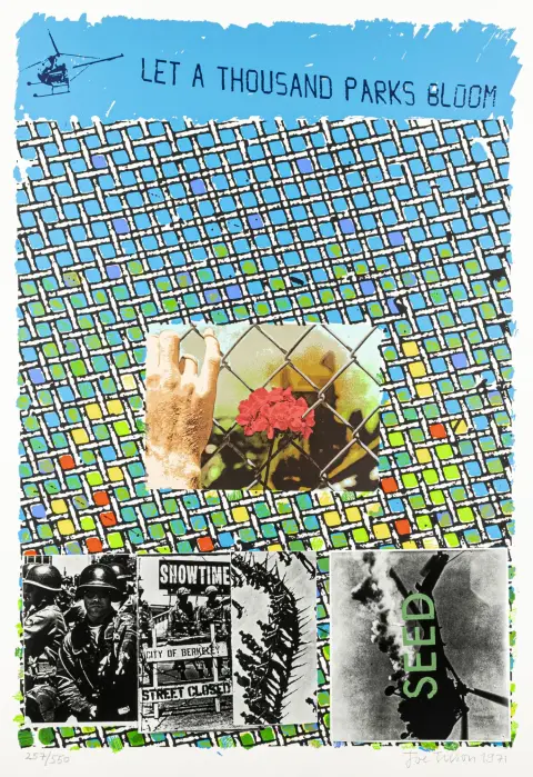 Tilson, Joe – Let a Thousand Parks Bloom. Serigrafia a colori e collage su carta vergata