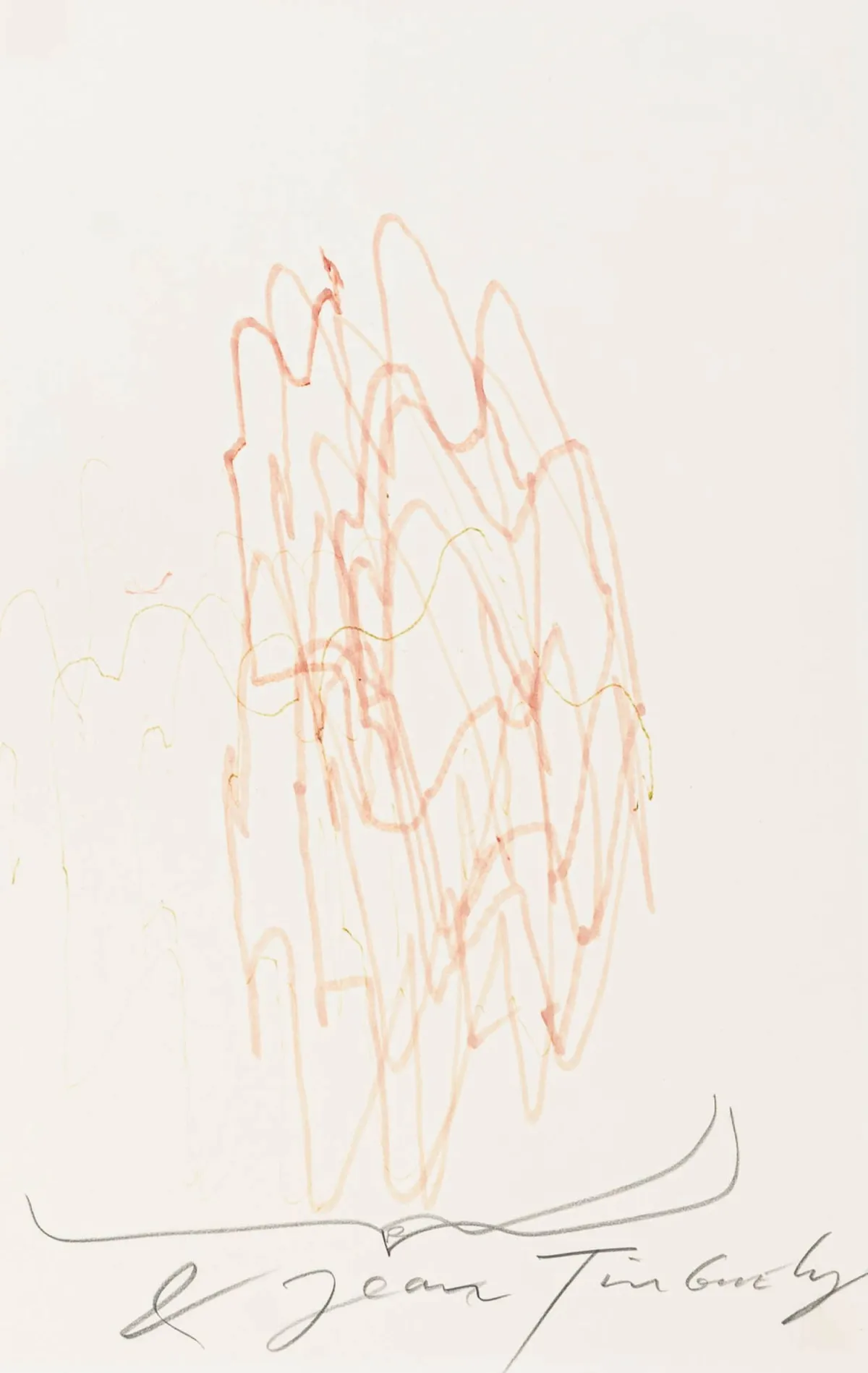 Tinguely, Jean – Meta-Matic Nr. 6. Felt-tip pen drawing on light cardboard