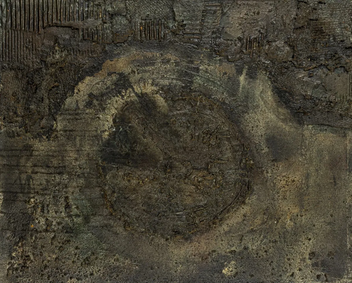 Tumarkin, Ygael – 无题。（钟表）。拼贴与布面油画。