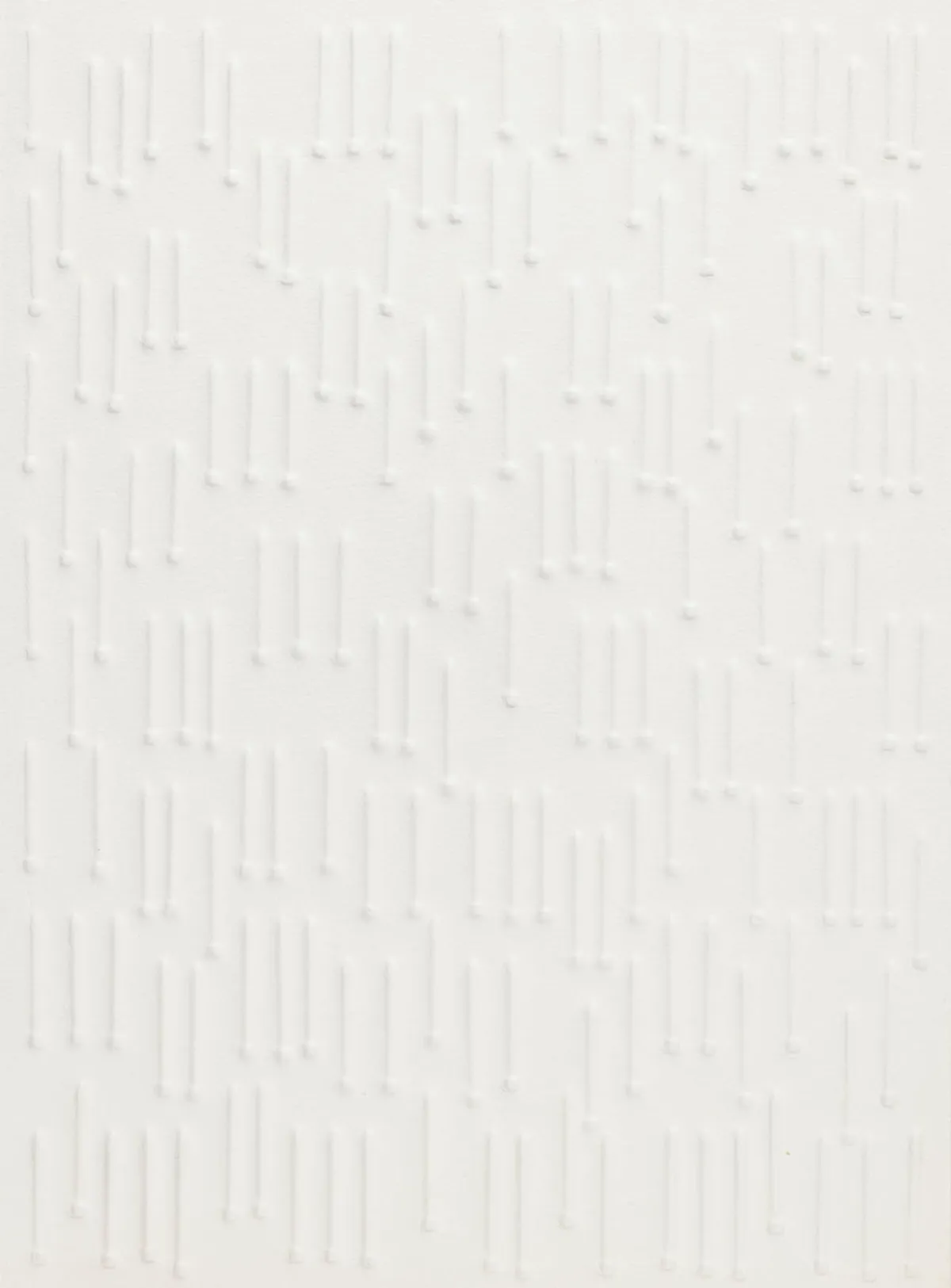Uecker, Günther – Senza titolo. (Copertina con chiodi). Stampa in rilievo su carta spessa. 1975. Dimensioni foglio: 32 x 22,5 cm.