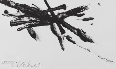 Uecker, Günther – Sarajewo 96. 1 litografia dalla serie. Firmata, datata e numerata in basso a sinistra. 2001. Esemplare: LXXXIII/C.