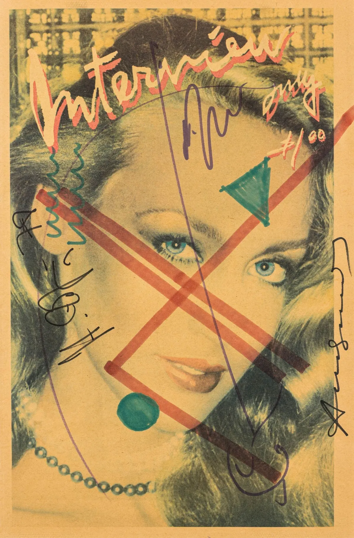 Warhol, Andy a Hans Zolper – Společná kresba s vlastnoručními podpisy
