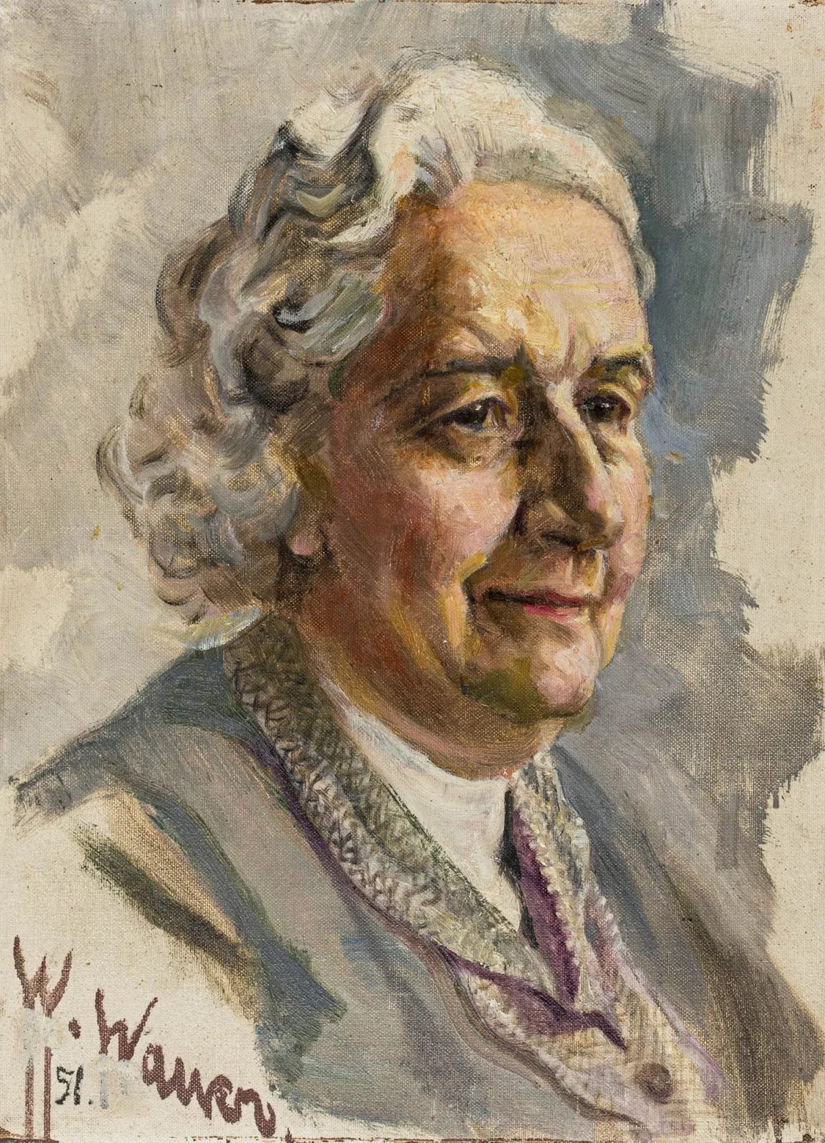 Wauer, William – Louise Schröder - primátorka Berlína. Olej na plátně