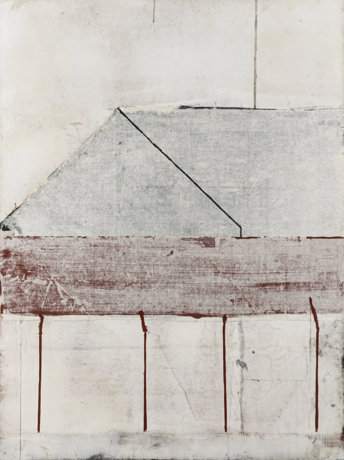 Yamanobe, Hideaki – Iconde. Acrylic on tissue paper on canvas. Signed, titled and dated verso. 2005. Image dimensions: 80 x 60 cm.