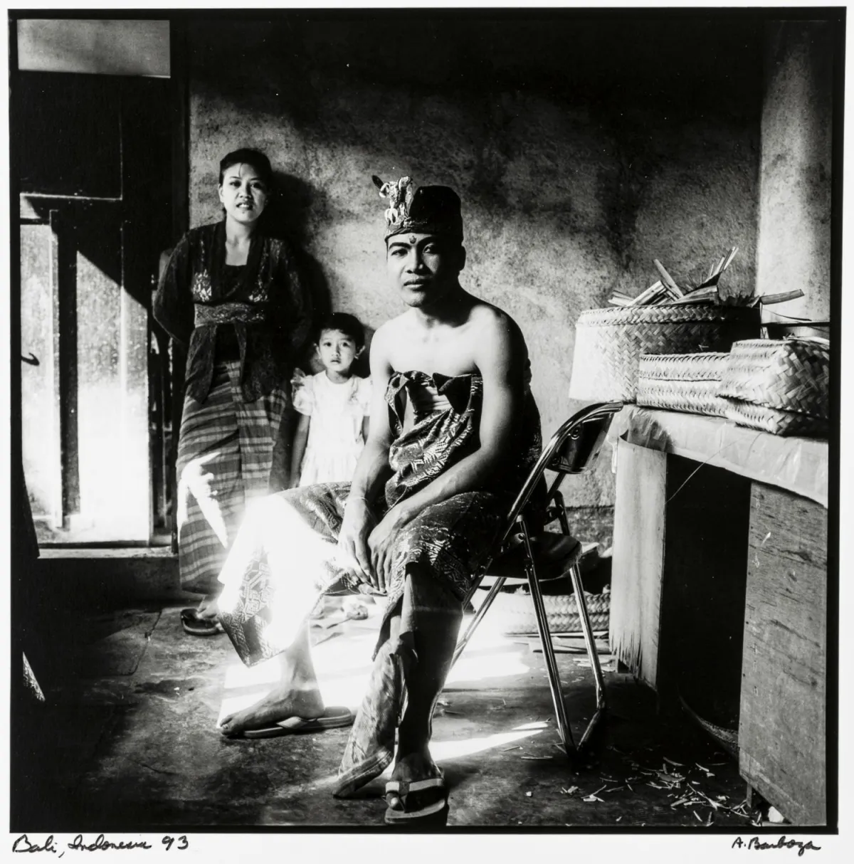 Barboza, Anthony – Bali, Indonesia. Silver gelatin. Vintage. Signed lower right with black felt pen and titled and dated lower left. 1993.