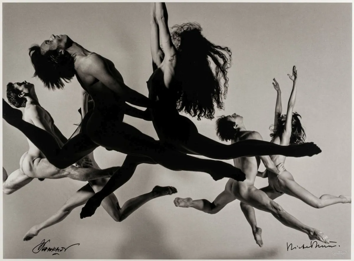 Homosexuality - LGBTQ – Blum, Dieter. Dance study with Vladimir Malakhov. Silver gelatin. Signed by Blum lower right above the...