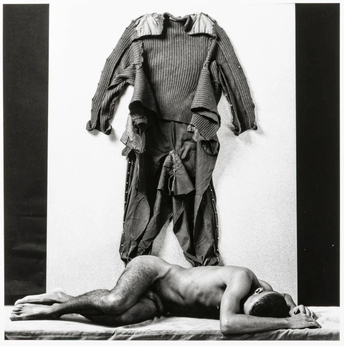 Homosexuality - LGBTQ – Manen, Hans van. Undressed. Silver gelatin on thin cardboard. Vintage.