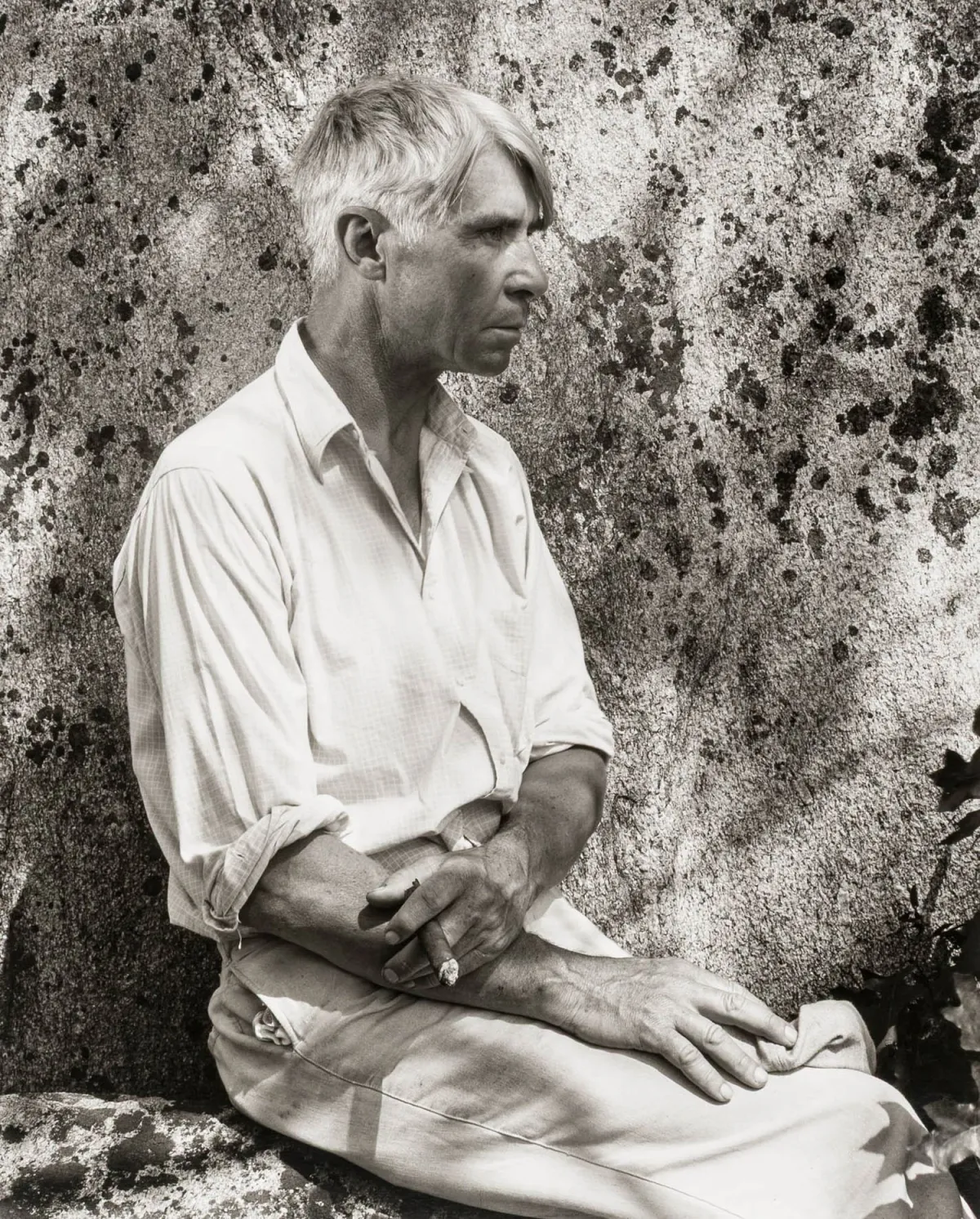 Steichen, Edward J – Carl Sandburg。银盐明胶。根据George Tice的原始底片制作的后期印相。