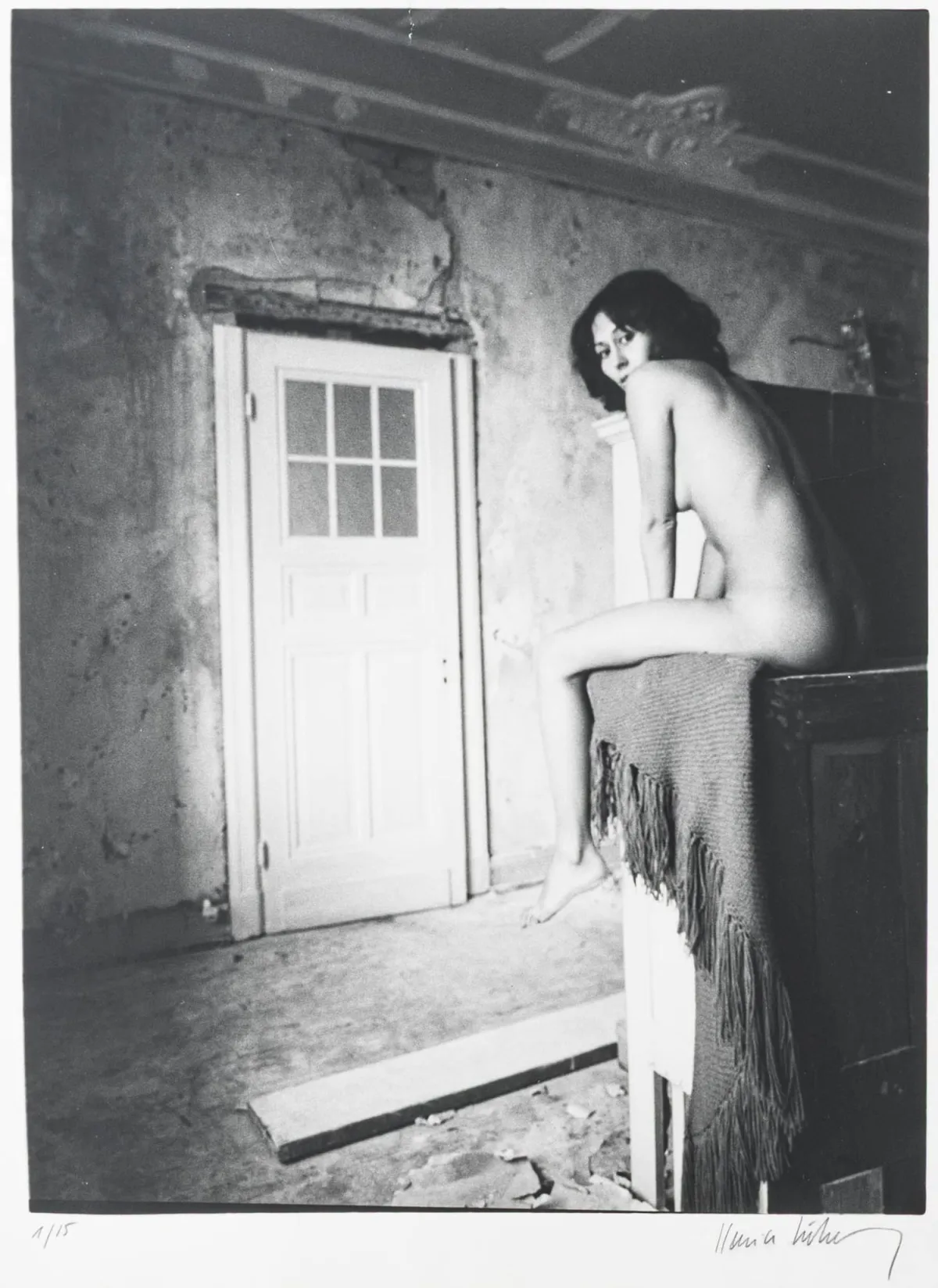 Székessy, Karin – Yvonne I。哑光Agfa相纸上的银盐明胶。Vintage。签名并编号，背面有标题、印章和日期。