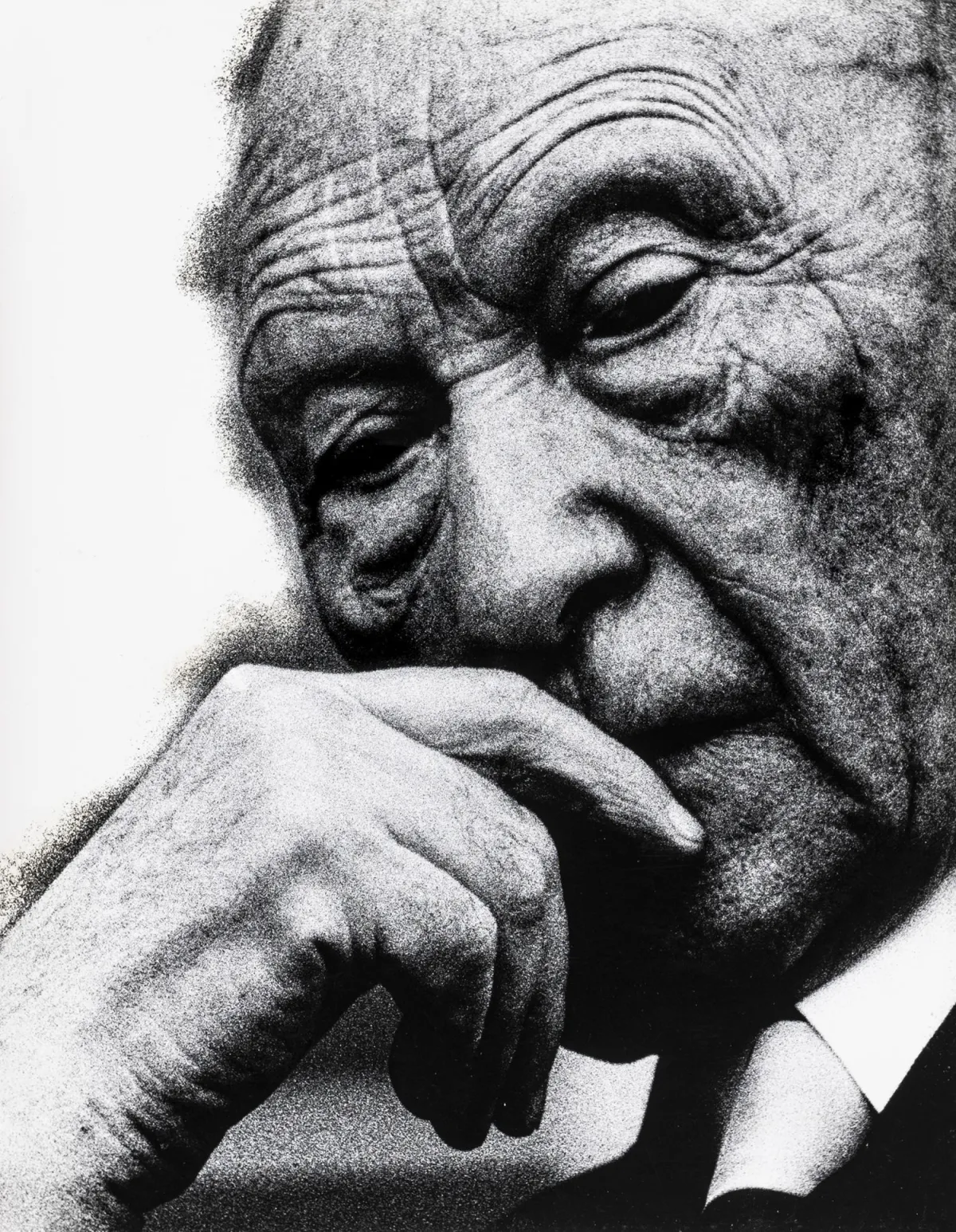 Weisweiler, Hermann – Konrad Adenauer。Agfa 相纸上的溴化银明胶照片。背面有摄影师印章。1962年。