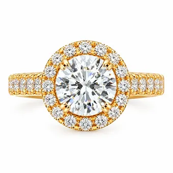 Diamant solitær ring 2,11 ct, 18 kt.