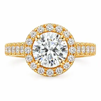 Anillo solitario de diamante 2,11 ct, 18 kt.