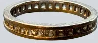 Memory-ring i sølv 925, klare steiner, størrelse 60, 2,65 g