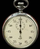 cronometro meccanico "Heuer", cassa in metallo, meccanismo fermo, diametro 5 cm