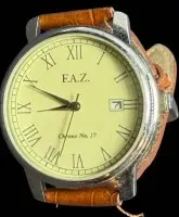 Reklame HAU "F.A.Z." Chrono 17, læderrem, quartz, værk ikke kontrolleret
