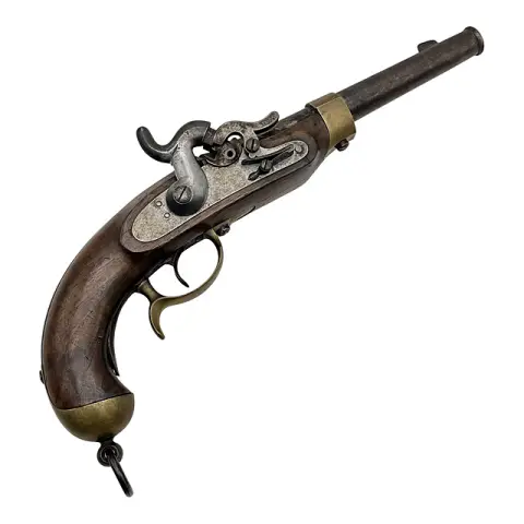 Kavaleripistol, sannsynligvis Preussen M 1823 U/M, ombygget fra flintlås til perkusjon, 1800-tallet
