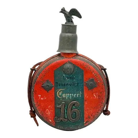 军用水壶，预备役水壶，可能为科隆第16步兵团的Freiherr von Sparr，约1896年
