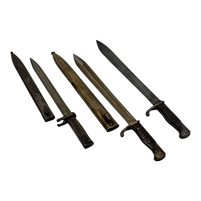 ثلاث حربات: النمسا-المجر M 1895، 98/05 ماوزر 1916، شوبرت & سالزر كيمنتس